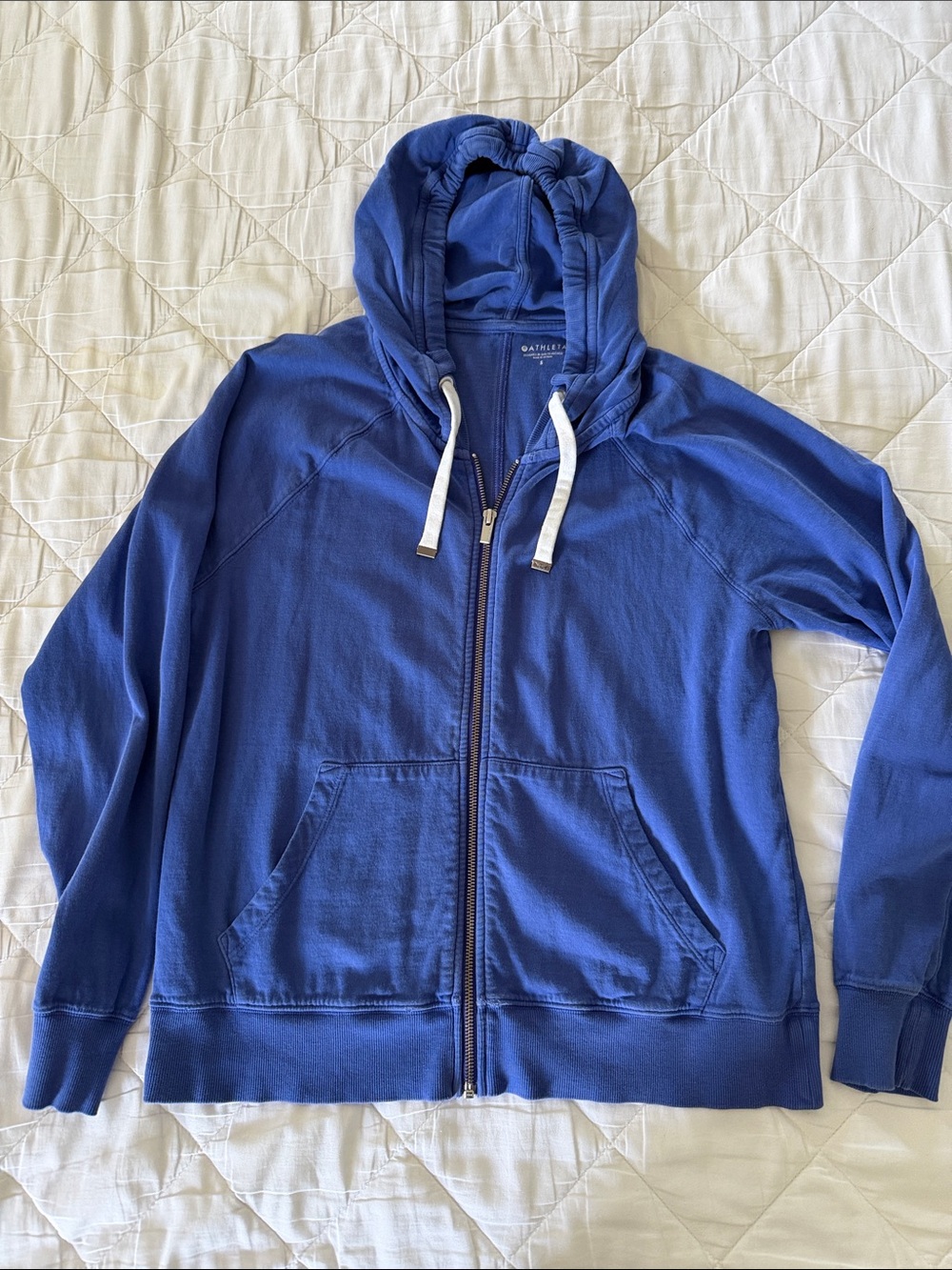 Athleta Full-Zip Hooded Sweatshirt with Drawstrings